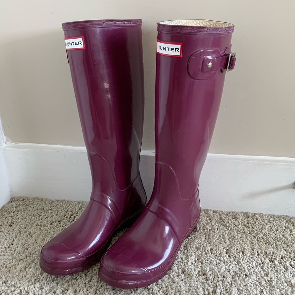 Tall authentic Hunter purple rain boots